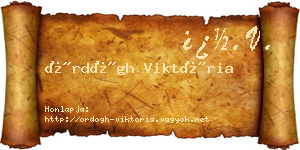 Ördögh Viktória névjegykártya
